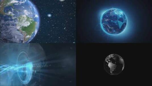 【17镜头合集】科技地球全貌动画高清在线视频素材下载