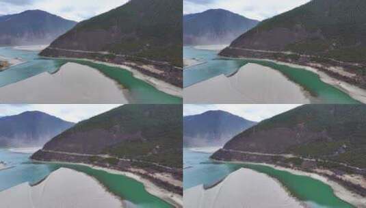 4K航拍西藏雅鲁藏布江15高清在线视频素材下载