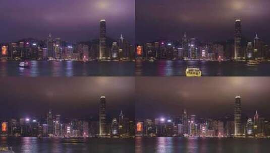 香港中环维多利亚港日转夜延时宣传片高清在线视频素材下载