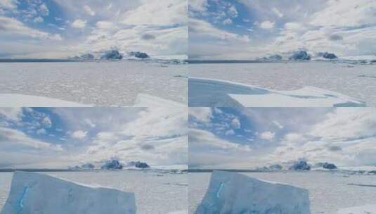 南极严酷的雪地野生自然鸟瞰高清在线视频素材下载