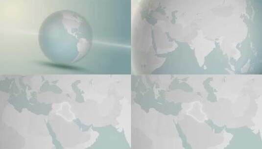 世界地图伊拉克放大样式球形白色阴影4 K高清在线视频素材下载