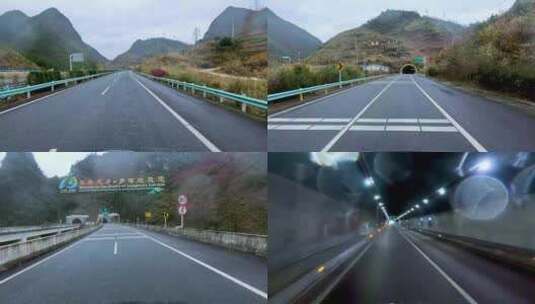 高速隧道、高速行车第一视角高清在线视频素材下载