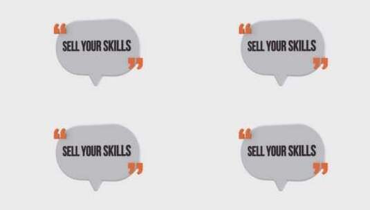 Sell Your Skills语音气泡高清在线视频素材下载