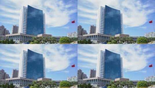 福建省石狮市政府大楼延时高清在线视频素材下载