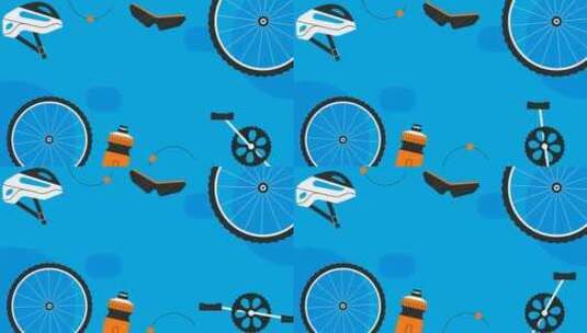 循环自行车运动元素背景高清在线视频素材下载