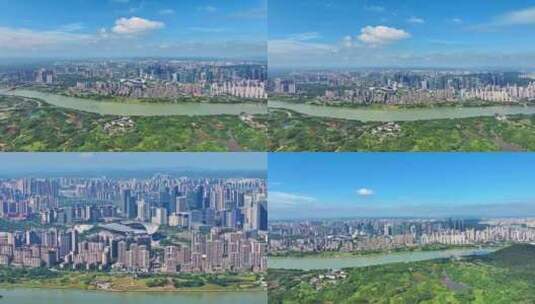 南宁五象新区城市风光航拍视频素材高清在线视频素材下载