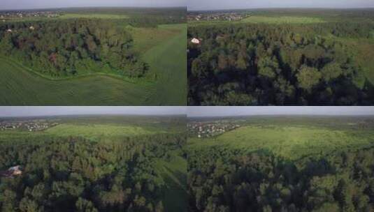 俄罗斯的空中农村场景高清在线视频素材下载