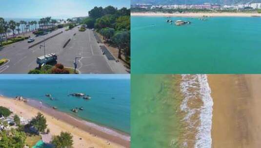 东海大海海边海水海浪沙滩海滩航拍风景唯美高清在线视频素材下载