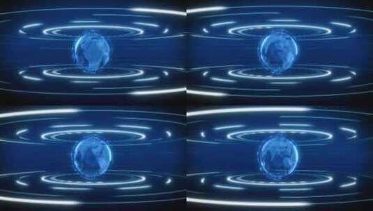 全息数字地球04科技地球 5g 蓝色粒子高清在线视频素材下载