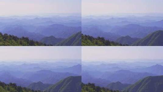 杭州临安大明山牵牛岗群山风景高清在线视频素材下载