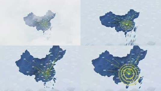 湖南省辐射全国-全国省份业务覆盖高清在线视频素材下载