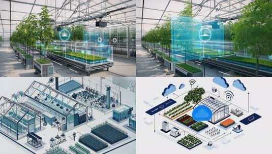 环境监测作物生长农业物联网 农业自动化智高清在线视频素材下载