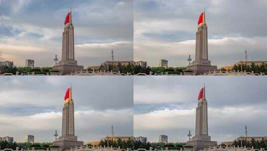 大气八一南昌起义纪念塔高清在线视频素材下载