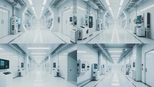 未来科技感实验室走廊高清在线视频素材下载