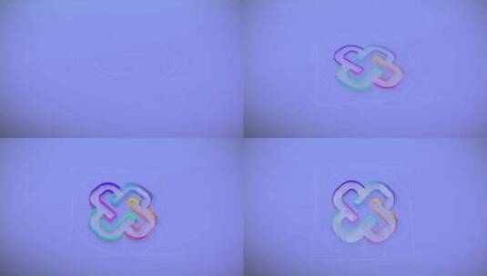简洁的 三维 3d logo 创意  展示高清AE视频素材下载