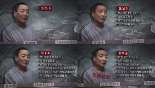 反腐警示犯罪嫌疑人介绍AE模板高清AE视频素材下载