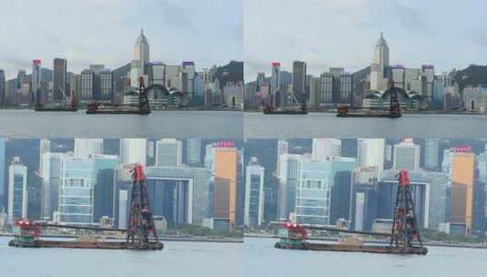 香港 维多利亚港城市风光高清在线视频素材下载