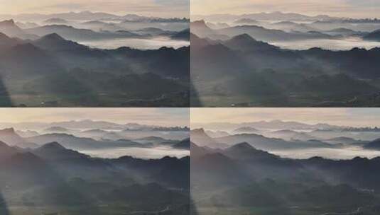 山峦云雾自然风光高清在线视频素材下载