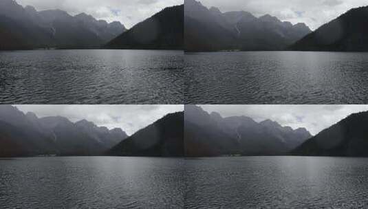 4k超清川西高原航拍湖泊牧场山谷牛群马匹高清在线视频素材下载