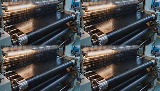 工厂织布机器生产画面高清在线视频素材下载