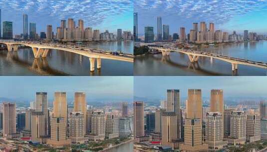 广州国际金融城航拍高清在线视频素材下载