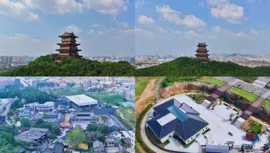 枣庄铁道游击队临山阁红色文化体验基地高清在线视频素材下载