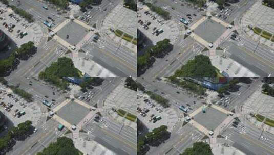 城市道路交通航拍高清在线视频素材下载