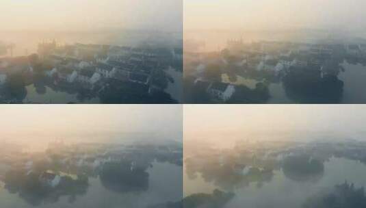 4K烟雨朦胧江南水乡高清在线视频素材下载