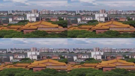 航拍湖南衡阳雁峰寺寺庙古建筑高清在线视频素材下载