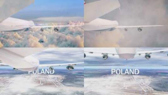 飞机在云层之上飞行高清在线视频素材下载