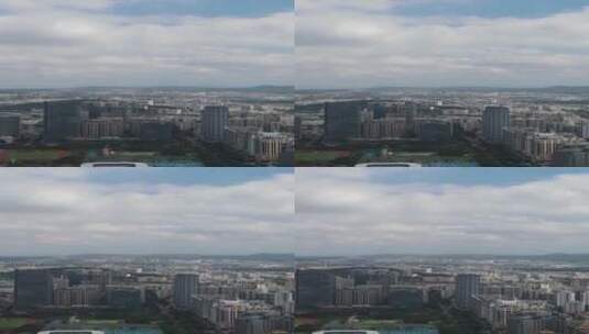 蓝天白云下的广州广州市区高清在线视频素材下载