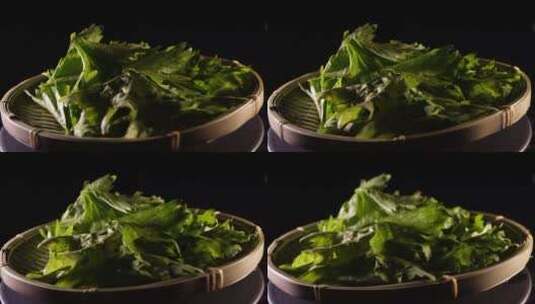 绿叶蔬菜芹菜叶菜叶子高清在线视频素材下载