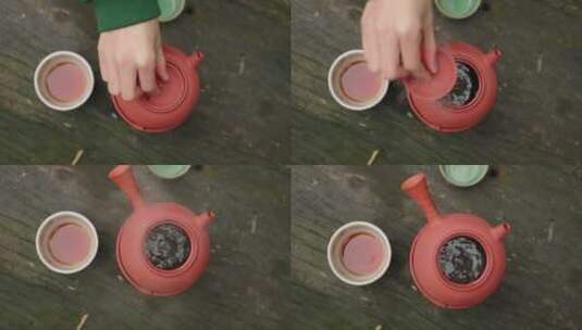 茶艺 紫砂壶泡茶煮茶高清在线视频素材下载