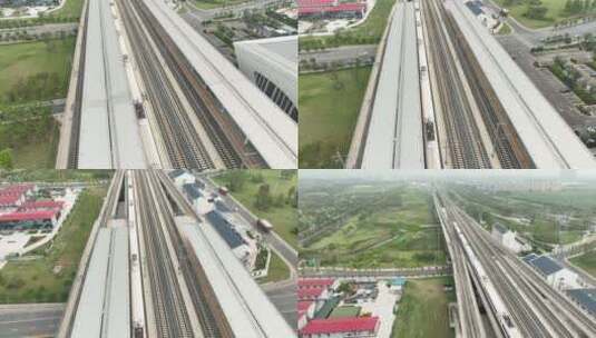 扬州高铁东站「航拍分镜6」20220705高清在线视频素材下载