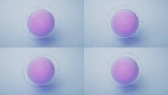 虚拟数字球体循环动画3D渲染高清在线视频素材下载