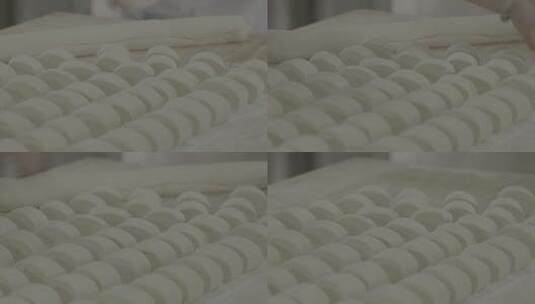 传统老肥发酵馒头制作工艺LOG高清在线视频素材下载