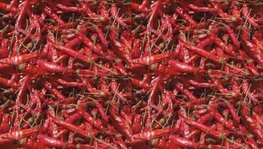 红色朝天椒蔬菜高清在线视频素材下载