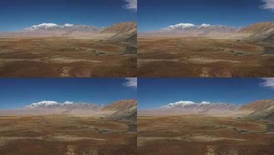 新疆帕米尔高原慕士塔格峰塔合曼乡村庄高清在线视频素材下载