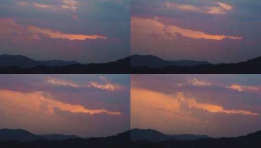 山上日出阳光云朵延时山峰风景拨云见日光芒高清在线视频素材下载