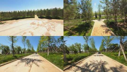 城市边界的绿植公园高清在线视频素材下载