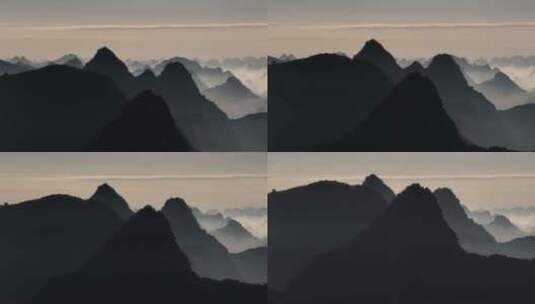 广西丘陵航拍空镜高清在线视频素材下载