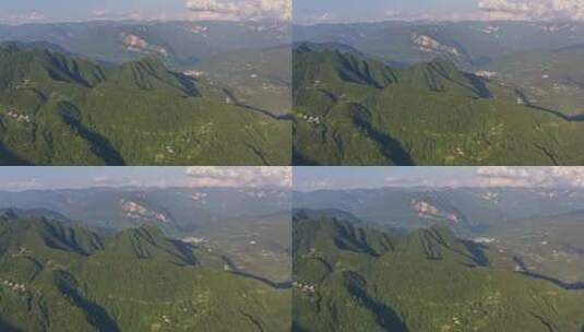 航拍峡谷山脊地形高清在线视频素材下载