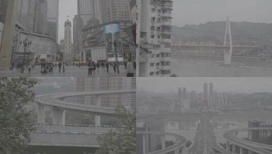 重庆魔幻城市大桥交通立交桥立体8D高清在线视频素材下载