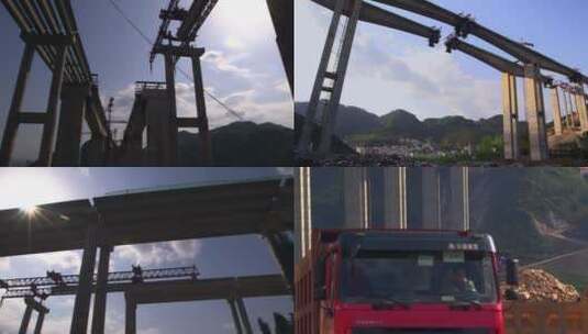 修建高架桥高清在线视频素材下载
