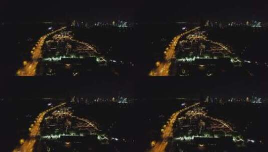 江苏镇江城市夜景灯光高清在线视频素材下载