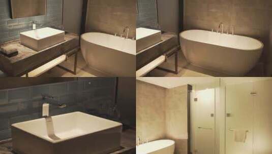 酒店 浴室 沐浴高清在线视频素材下载