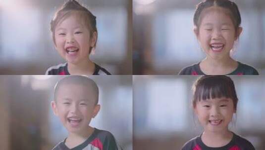 小孩天真的笑脸合集4k高清在线视频素材下载