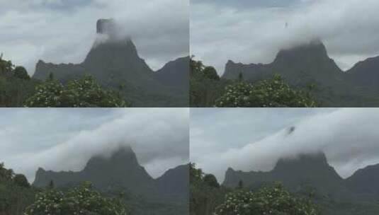 火山上空的云朵高清在线视频素材下载