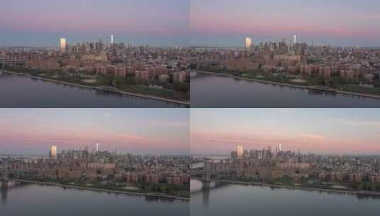 纽约市中心日出景观高清在线视频素材下载