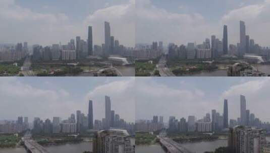 航拍广州一线城市风貌  4k高清在线视频素材下载